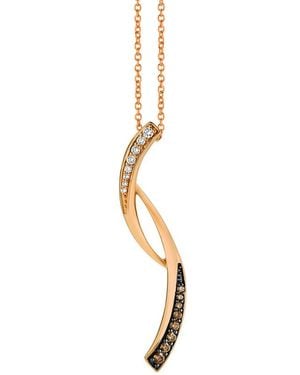 Le Vian 14k Rose Gold 0.21 Ct. Tw. Diamond Pendant Necklace - White