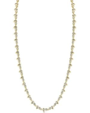 Glaze Jewelry Plated Cz Necklace - Metallic