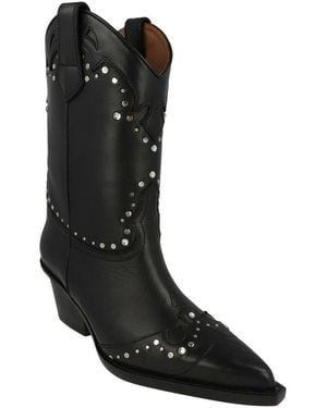 Paris Texas Janice Leather Boot - Black