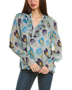Kobi Halperin Inessa Peasant Blouse - Blue
