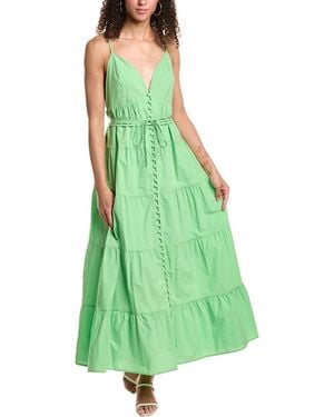 Beulah London Tiered Maxi Dress - Green