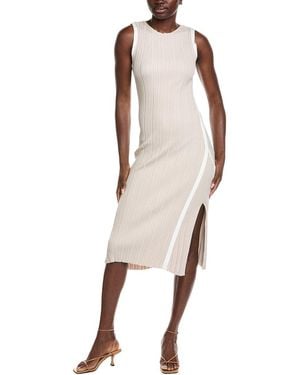 Reiss Kiara Colourblock Dress - Natural