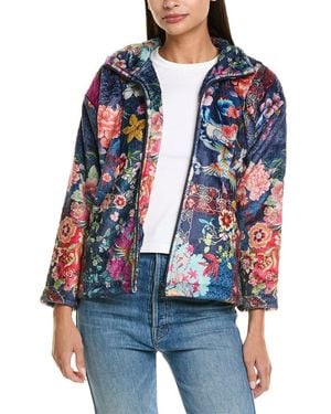 Johnny Was Joan Petite Sherpa Jacket - Blue