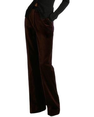 Reiss Yasmin Velvet Flare Trouser - Black