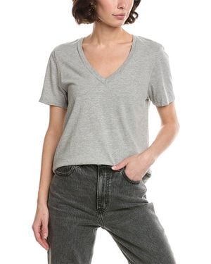 Michael Stars Daria Classic V Neck T-Shirt - Gray