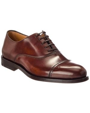 Ferragamo Giovanni Leather Oxford - Brown