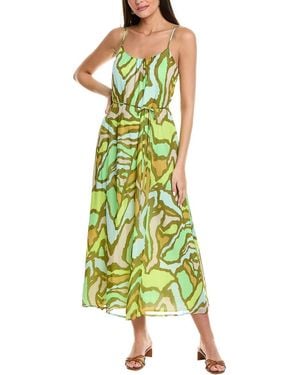 Sam Edelman Rose Landscape Midi Dress - Green