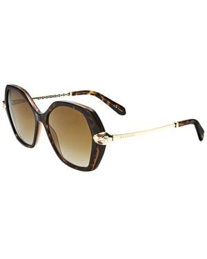 BVLGARI Bv8241Kb 55Mm Polarized Sunglasses - Brown