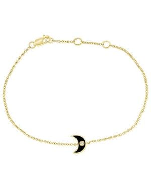 Sabrina Designs 14K 0.01 Ct. Tw. Diamond Moon Bracelet - White