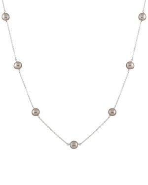 Splendid Silver 7-8mm Freshwater Pearl Necklace - Natural