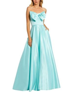 Mac Duggal A-Line Bow Ball Gown - Blue