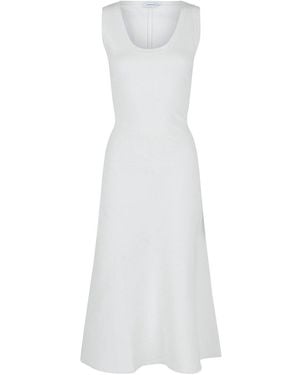 Ferragamo Sleeveless A-Line Dress - White