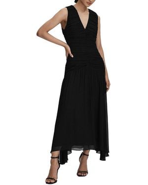 Reiss Saffy Ruched Bodycon Dress - Black