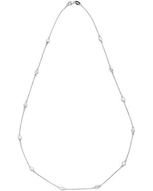 Suzy Levian 14k 0.40 Ct. Tw. Diamond Station Necklace - White