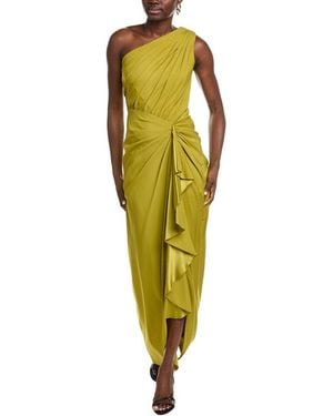 Tadashi Shoji Solid One-Shoulder Maxi Dress - Yellow