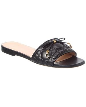 Dior Cannage Leather Sandal - Black