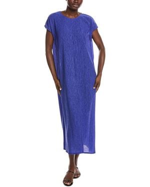 Eileen Fisher Round Neck Dress - Blue
