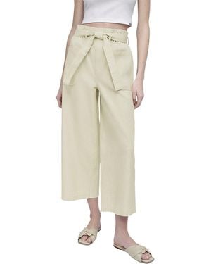 DKNY High Waist Paper Bag Pant - Natural