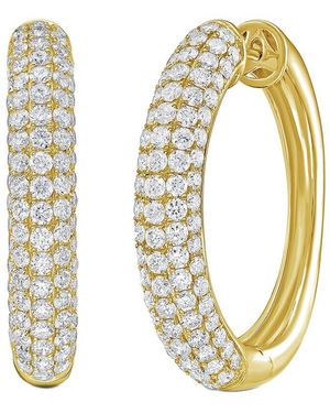 Diana M. Jewels Diana M. 14K 5.00 Ct. Tw. Lab-Grown Diamond Hoop Earrings - Metallic