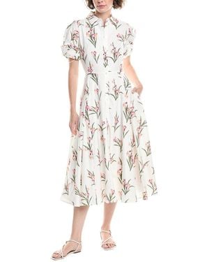 Ted Baker Balloon Button-Up Shirt Dress - White