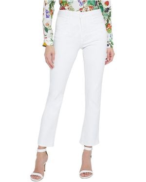 L'Agence Tati Blanc Coated Bootcut Jean - White