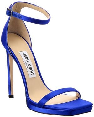Jimmy Choo Alva 120 Satin Sandal - Blue