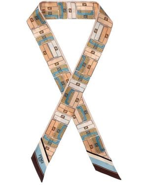 Fendi Wrappy Silk Bandeau - Metallic