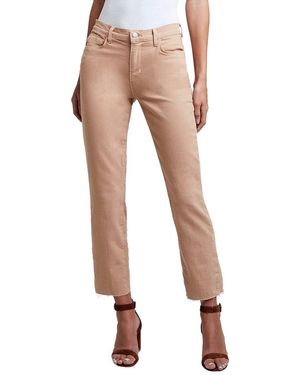 L'Agence Dnu Sada High Rise Crop Slim Jean - Natural