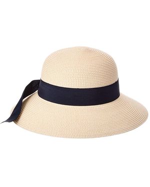 Bruno Magli Med Brim Straw Sun Hat - Blue