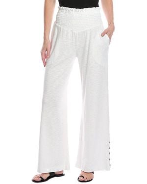 Fate Smocked Waist Pant - White
