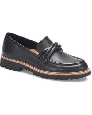 Comfortiva Lilac Leather Flat - Black