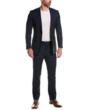 Roberto Cavalli 2Pc Slim Fit Wool-Blend Suit - Blue