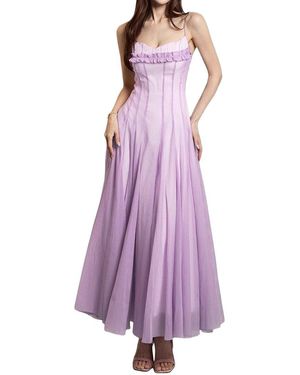 Linda Charm Midi Dress - Purple