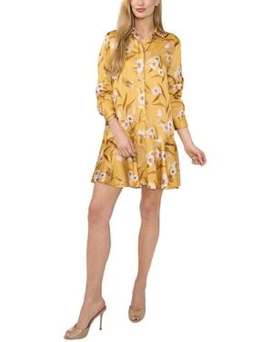 Ted Baker Button-Down Mini Dress - Yellow