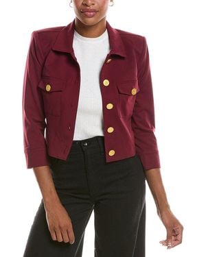 L'Agence Kumi Cropped Fitted Jacket - Red