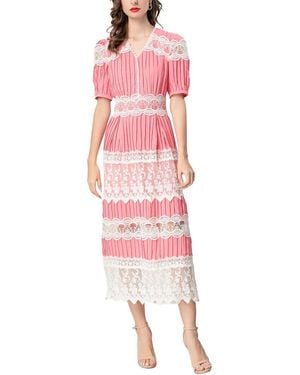 Adele Berto Midi Dress - Pink