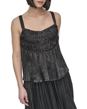 DKNY Crushed Crease T-Shirt - Black