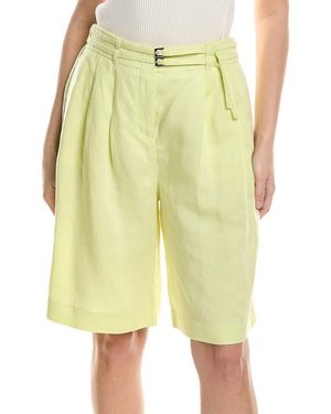 BOSS Tilena Linen-Blend Short - Yellow