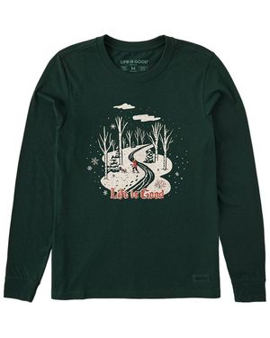 Life Is Good. Long Sleeve T-Shirt - Green