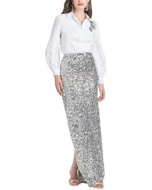Sachin & Babi Sequin Isolde Skirt - Gray