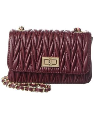 Persaman New York Lyla Quilted Leather Crossbody - Purple