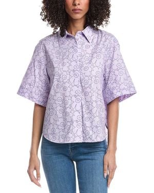 Marimekko Standard Piirto Unikko Button Down Shirt - Purple