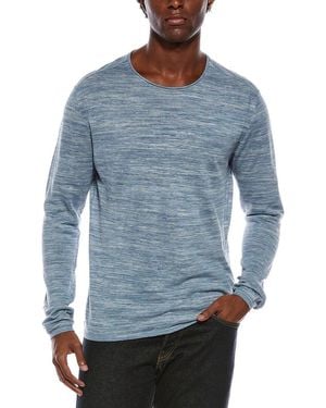 John Varvatos Omar Space Dye Linen-Blend Shirt - Blue
