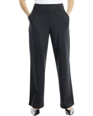 Max Studio Easy Wide Leg Ponte Pant - Blue
