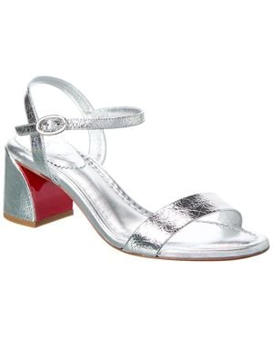 Christian Louboutin Miss Jane 55 Leather Sandal - Metallic