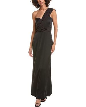 Halston Roselle Crepe Gown - Black