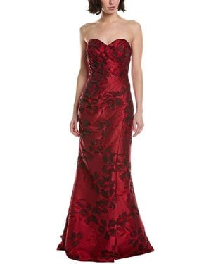 Rene Ruiz Oversized Floral Gown - Red
