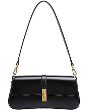 Adele Berto Leather Shoulder Bag - Black