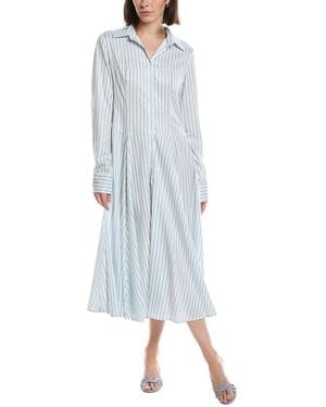 HL Affair Long Sleeve Midi Dress - Blue