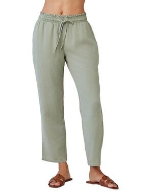 Bella Dahl Smocked Waist Pants - Green